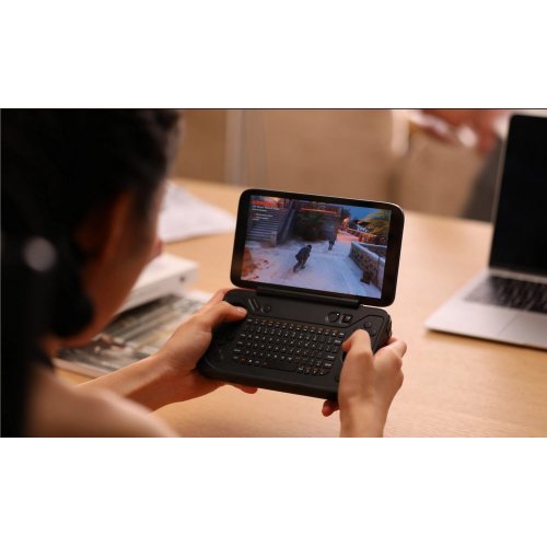 Уценка портативная игровая консоль AYANEO Flip KB 16GB/512GB Shadow Black (Следы использования, 839634) купить в Украине: Киев, Днепр, Харьков, Одесса  | Низкая цена, отзывы, характеристики от TELEMART фото