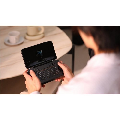 Уценка портативная игровая консоль AYANEO Flip KB 16GB/512GB Shadow Black (Следы использования, 839634) купить в Украине: Киев, Днепр, Харьков, Одесса  | Низкая цена, отзывы, характеристики от TELEMART фото