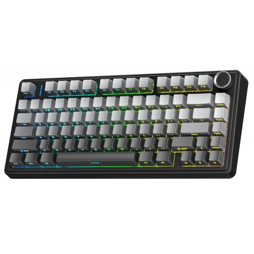 Уцінка клавіатура AULA F75 Gasket Reaper Switch Wireless (6948391209913) Black/Grey (Розкрита упаковка, 839647) купити в Україні: Київ, Львів, Хмельницький, Тернопіль, Івано-Франківськ | Низька ціна, відгуки, характеристики від TELEMART фото