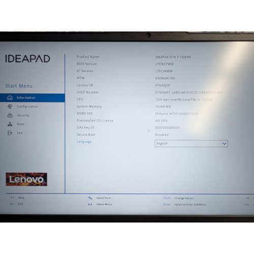 Ноутбук Lenovo IdeaPad Slim 3 15IAH8 (83ER00K7RA) Arctic Grey (Відновлено продавцем, 839832) купити в Україні: Київ, Львів, Хмельницький, Тернопіль, Івано-Франківськ | Низька ціна, відгуки, характеристики від TELEMART фото