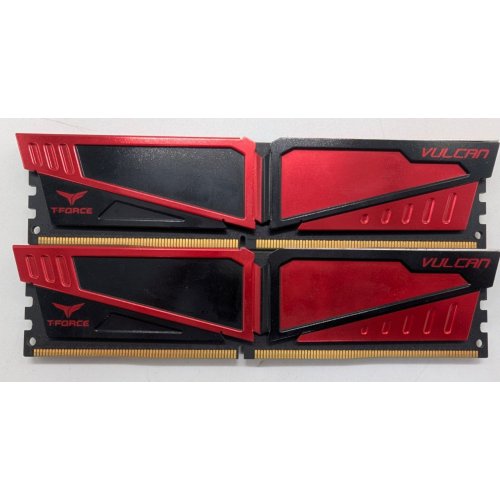 Озу Team DDR4 8GB (2x4GB) 3200Mhz T-Force Vulcan Red (TLRED48G3200HC16CDC01) (Восстановлено продавцом, 839846) купить в Украине: Киев, Днепр, Харьков, Одесса  | Проверка совместимости, низкая цена, отзывы, характеристики от TELEMART фото