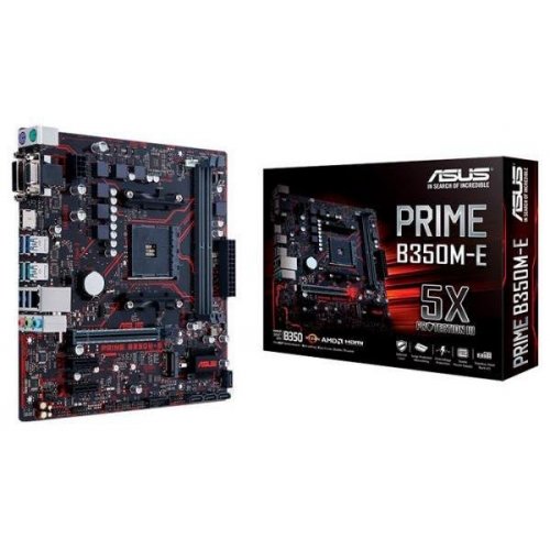 Материнська плата Asus PRIME B350M-E (sAM4, AMD B350) (Відновлено продавцем, 839847) купити в Україні: Київ, Львів, Хмельницький, Тернопіль, Івано-Франківськ | Перевірка сумісності, низька ціна, відгуки, характеристики від TELEMART фото