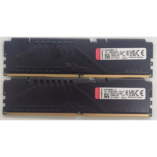 Озу Kingston DDR5 32GB (2x16GB) 5200Mhz FURY Beast Black (KF552C40BBK2-32) (Восстановлено продавцом, 839852) купить в Украине: Киев, Днепр, Харьков, Одесса  | Проверка совместимости, низкая цена, отзывы, характеристики от TELEMART фото