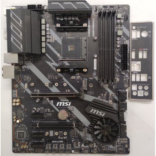 Материнська плата MSI X570-A PRO (sAM4, AMD X570) (Відновлено продавцем, 839861) купити в Україні: Київ, Львів, Хмельницький, Тернопіль, Івано-Франківськ | Перевірка сумісності, низька ціна, відгуки, характеристики від TELEMART фото