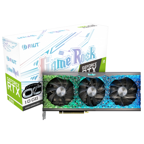 Видеокарта Palit GeForce RTX 3080 GameRock OC 10240MB (NED3080H19IA-1020G) (Восстановлено продавцом, 839886) купить в Украине: Киев, Днепр, Харьков, Одесса  | Проверка совместимости, низкая цена, отзывы, характеристики от TELEMART фото