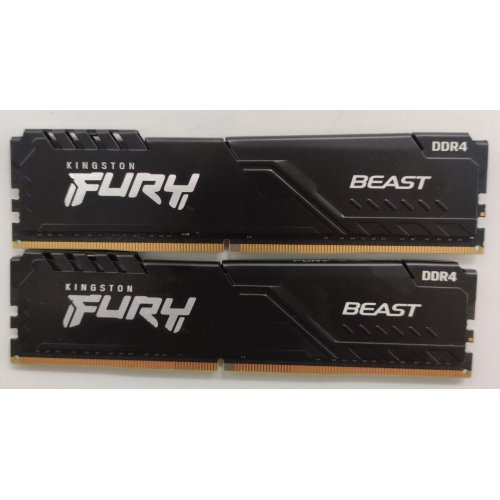Озу Kingston DDR4 32GB (2x16GB) 3600Mhz FURY Beast Black (KF436C18BBK2/32) (Восстановлено продавцом, 839910) купить в Украине: Киев, Днепр, Харьков, Одесса  | Проверка совместимости, низкая цена, отзывы, характеристики от TELEMART фото