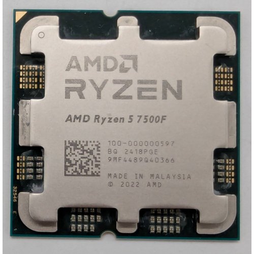 Процессор AMD Ryzen 5 7500F 3.7(5.0)GHz 32MB sAM5 Tray (100-000000597) (Восстановлено продавцом, 840153) купить в Украине: Киев, Днепр, Харьков, Одесса  | Проверка совместимости, низкая цена, отзывы, характеристики от TELEMART фото