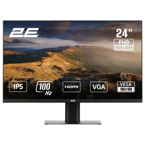 Монитор 2E 23.8" F2425B (2E-F2425B-01.EU) Black купить в Украине: Киев, Днепр, Харьков, Одесса  | Низкая цена, отзывы, характеристики от TELEMART фото
