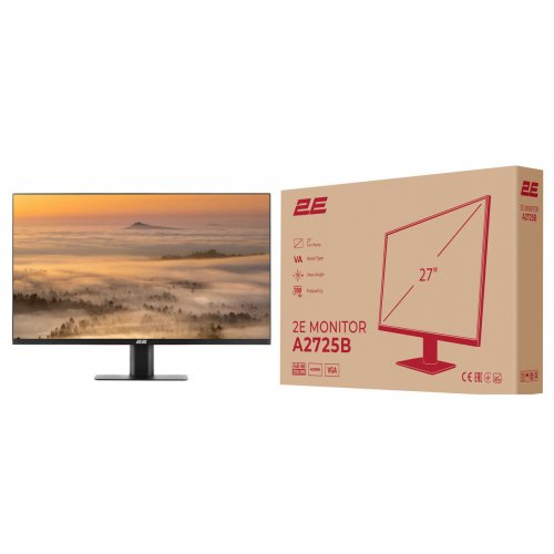 Монитор 2E 27" A2725B (2E-A2725B-01.EU) Black купить в Украине: Киев, Днепр, Харьков, Одесса  | Низкая цена, отзывы, характеристики от TELEMART фото