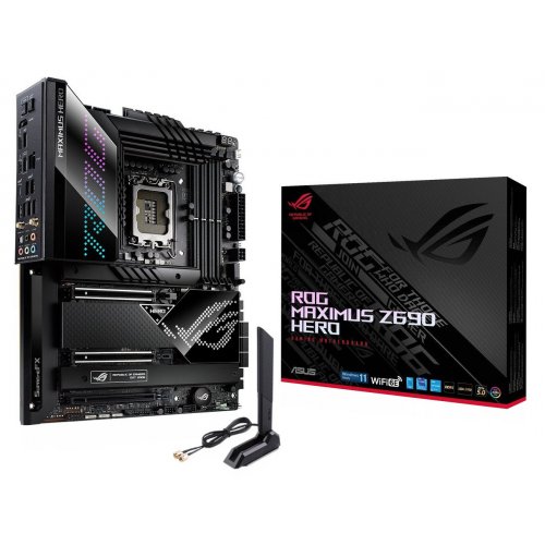 Материнская плата Asus ROG MAXIMUS Z690 HERO (s1700, Intel Z690) (Восстановлено продавцом, 840212) купить в Украине: Киев, Днепр, Харьков, Одесса  | Проверка совместимости, низкая цена, отзывы, характеристики от TELEMART фото