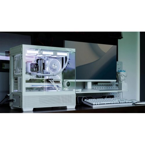 Корпус Deepcool CG380 3F Tempered Glass без БП (R-CG380-WHAGM3-G) White купить в Украине: Киев, Днепр, Харьков, Одесса  | Проверка совместимости, низкая цена, отзывы, характеристики от TELEMART фото