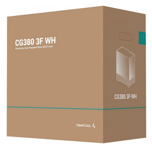 Корпус Deepcool CG380 3F Tempered Glass без БП (R-CG380-WHAGM3-G) White купить в Украине: Киев, Днепр, Харьков, Одесса  | Проверка совместимости, низкая цена, отзывы, характеристики от TELEMART фото