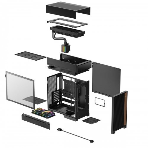 Корпус Deepcool CL6600 Tempered Glass без БП (R-CL6600-BKNNA0-G-1) Black купить в Украине: Киев, Днепр, Харьков, Одесса  | Проверка совместимости, низкая цена, отзывы, характеристики от TELEMART фото