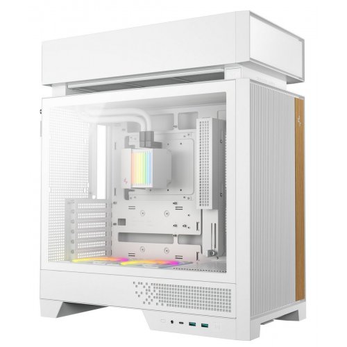 Корпус Deepcool CL6600 Tempered Glass без БП (R-CL6600-WHNNA0-G) White купить в Украине: Киев, Днепр, Харьков, Одесса  | Проверка совместимости, низкая цена, отзывы, характеристики от TELEMART фото