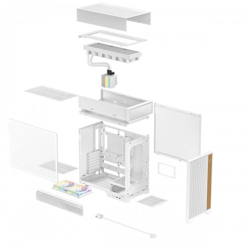 Корпус Deepcool CL6600 Tempered Glass без БП (R-CL6600-WHNNA0-G) White купить в Украине: Киев, Днепр, Харьков, Одесса  | Проверка совместимости, низкая цена, отзывы, характеристики от TELEMART фото