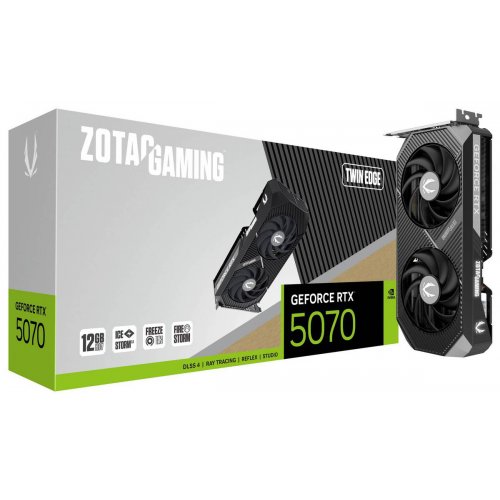 Видеокарта Zotac GeForce RTX 5070 GAMING Twin Edge 12288MB (ZT-B50700E-10P) купить в Украине: Киев, Днепр, Харьков, Одесса  | Проверка совместимости, низкая цена, отзывы, характеристики от TELEMART фото