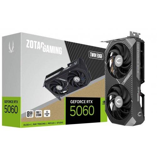 Відеокарта Zotac GeForce RTX 5060 GAMING Twin Edge 8192MB (ZT-B50600E-10M) купити в Україні: Київ, Львів, Хмельницький, Тернопіль, Івано-Франківськ | Перевірка сумісності, низька ціна, відгуки, характеристики від TELEMART фото