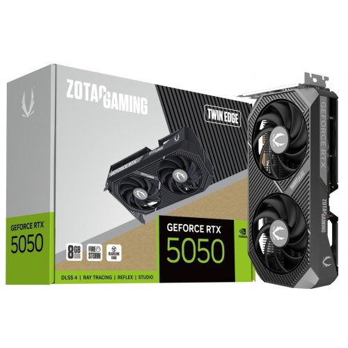 Видеокарта Zotac GeForce RTX 5050 GAMING Twin Edge 8192MB (ZT-B50500E-10M) купить в Украине: Киев, Днепр, Харьков, Одесса  | Проверка совместимости, низкая цена, отзывы, характеристики от TELEMART фото