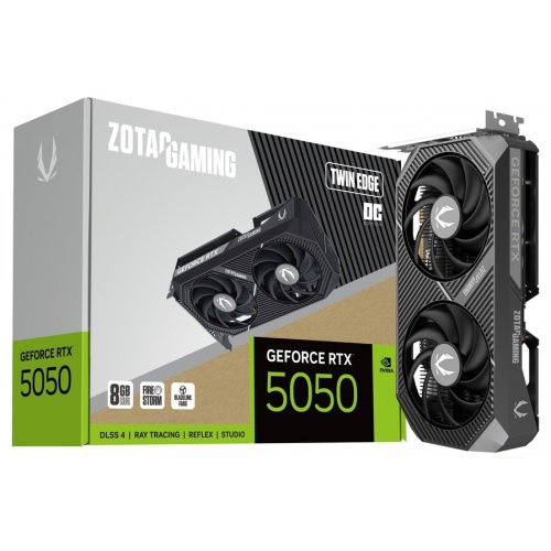 Видеокарта Zotac GeForce RTX 5050 GAMING Twin Edge OC 8192MB (ZT-B50500H-10M) купить в Украине: Киев, Днепр, Харьков, Одесса  | Проверка совместимости, низкая цена, отзывы, характеристики от TELEMART фото