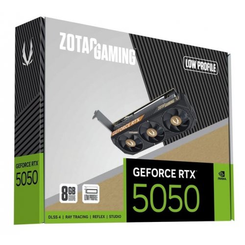 Відеокарта Zotac GeForce RTX 5050 GAMING Low Profile 8192MB (ZT-B50500L-10L) купити в Україні: Київ, Львів, Хмельницький, Тернопіль, Івано-Франківськ | Перевірка сумісності, низька ціна, відгуки, характеристики від TELEMART фото