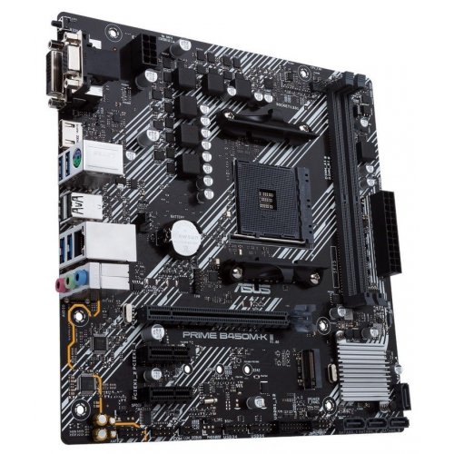Уценка материнская плата Asus PRIME B450M-K II (sAM4, AMD B450) (Вскрытая упаковка, 840306) купить в Украине: Киев, Днепр, Харьков, Одесса  | Проверка совместимости, низкая цена, отзывы, характеристики от TELEMART фото