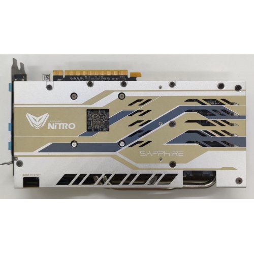 Відеокарта Sapphire Radeon RX590 Nitro+ AMD 50th Gold Edition 8192MB (299-5E366-001SA) (Відновлено продавцем, 840317) купити в Україні: Київ, Львів, Хмельницький, Тернопіль, Івано-Франківськ | Перевірка сумісності, низька ціна, відгуки, характеристики від TELEMART фото