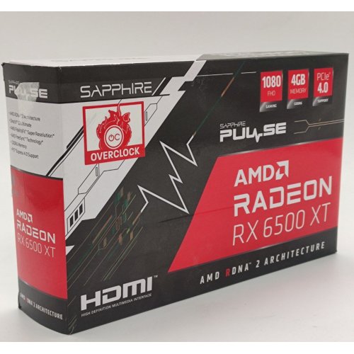 Видеокарта Sapphire Radeon RX 6500 XT PULSE 4096MB (11314-01-20G) (Восстановлено продавцом, 840319) купить в Украине: Киев, Днепр, Харьков, Одесса  | Проверка совместимости, низкая цена, отзывы, характеристики от TELEMART фото