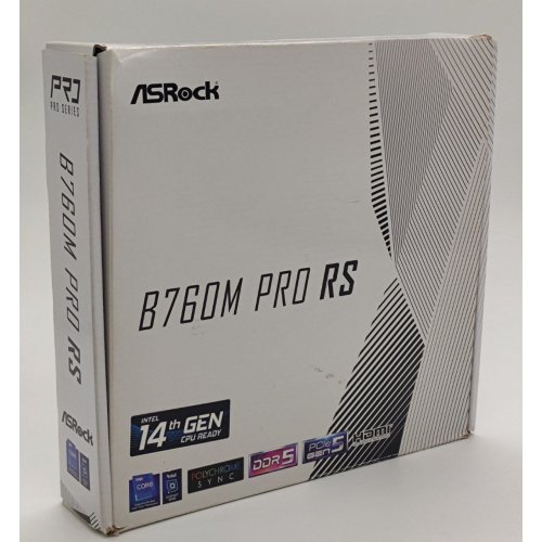 Материнська плата AsRock B760 Pro RS (s1700, Intel B760) (Відновлено продавцем, 840332) купити в Україні: Київ, Львів, Хмельницький, Тернопіль, Івано-Франківськ | Перевірка сумісності, низька ціна, відгуки, характеристики від TELEMART фото