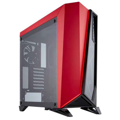 Корпус Corsair Carbide Spec-Omega Tempered Glass без БП (CC-9011120-WW) Red/Black (Восстановлено продавцом, 840512) купить в Украине: Киев, Днепр, Харьков, Одесса  | Проверка совместимости, низкая цена, отзывы, характеристики от TELEMART фото