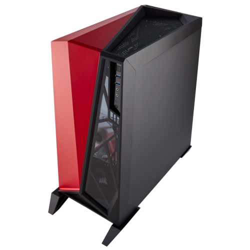 Корпус Corsair Carbide Spec-Omega Tempered Glass без БП (CC-9011120-WW) Red/Black (Восстановлено продавцом, 840512) купить в Украине: Киев, Днепр, Харьков, Одесса  | Проверка совместимости, низкая цена, отзывы, характеристики от TELEMART фото