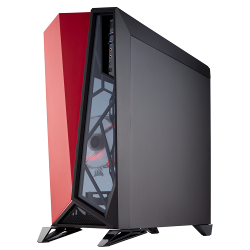 Корпус Corsair Carbide Spec-Omega Tempered Glass без БП (CC-9011120-WW) Red/Black (Восстановлено продавцом, 840512) купить в Украине: Киев, Днепр, Харьков, Одесса  | Проверка совместимости, низкая цена, отзывы, характеристики от TELEMART фото