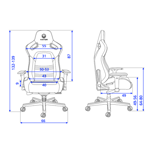 Уценка игровое кресло HATOR Arc (HTC-985) Black (Вскрытая упаковка, 840521) купить в Украине: Киев, Днепр, Харьков, Одесса  | Низкая цена, отзывы, характеристики от TELEMART фото