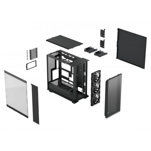 Корпус Fractal Design Epoch XL RGB Tempered Glass без БП (FD-C-EPO1X-04) Black купить в Украине: Киев, Днепр, Харьков, Одесса  | Проверка совместимости, низкая цена, отзывы, характеристики от TELEMART фото