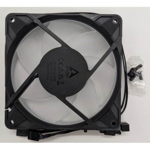Кулер для корпуса Arctic P12 Pro A-RGB (ACFAN00309A) Black (Восстановлено продавцом, 840537) купить в Украине: Киев, Днепр, Харьков, Одесса  | Проверка совместимости, низкая цена, отзывы, характеристики от TELEMART фото