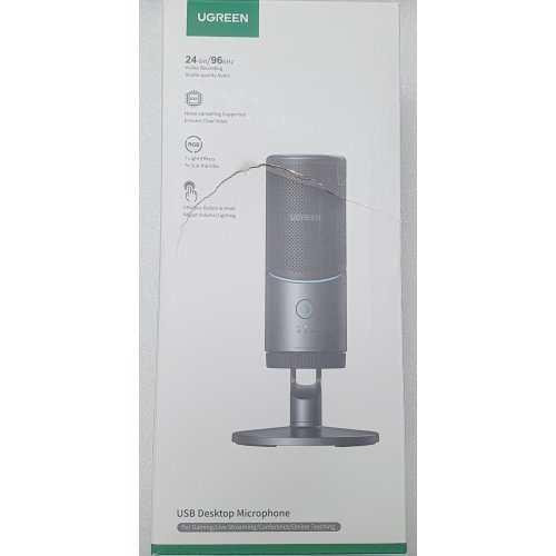 Уцінка мікрофон Ugreen CM769 RGB (35629) Black (Пошкоджено пакування, 840551) купити в Україні: Київ, Львів, Хмельницький, Тернопіль, Івано-Франківськ | Низька ціна, відгуки, характеристики від TELEMART фото
