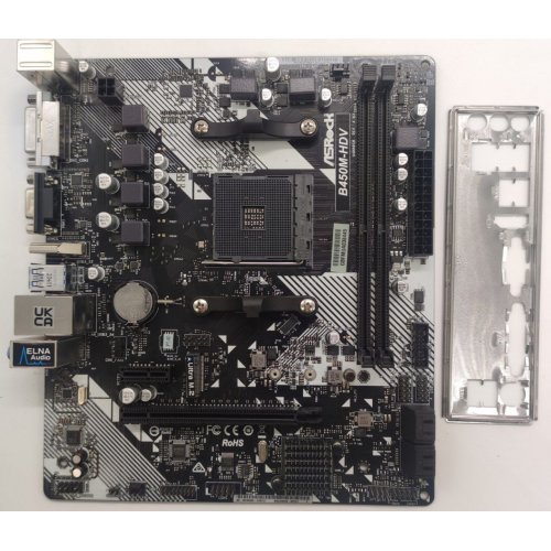 Материнская плата AsRock B450M-HDV R4.0 (sAM4, AMD B450) (Восстановлено продавцом, 840614) купить в Украине: Киев, Днепр, Харьков, Одесса  | Проверка совместимости, низкая цена, отзывы, характеристики от TELEMART фото