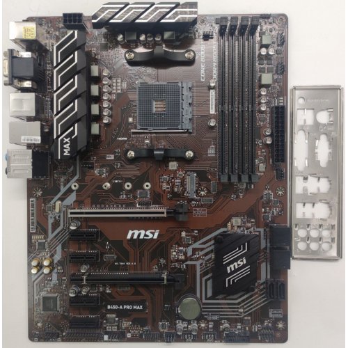Материнская плата MSI B450-A PRO MAX (sAM4, AMD B450) (Восстановлено продавцом, 840629) купить в Украине: Киев, Днепр, Харьков, Одесса  | Проверка совместимости, низкая цена, отзывы, характеристики от TELEMART фото