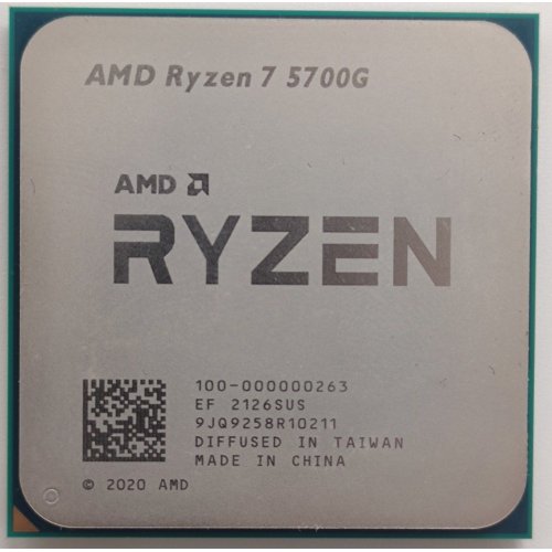 Процесор AMD Ryzen 7 5700G 3.8(4.6)GHz 16MB sAM4 Tray (100-000000263) (Відновлено продавцем, 840637) купити в Україні: Київ, Львів, Хмельницький, Тернопіль, Івано-Франківськ | Перевірка сумісності, низька ціна, відгуки, характеристики від TELEMART фото