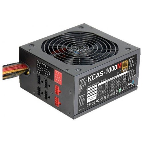 Блок питания Aerocool KCAS 1000W (KCAS-1000М) (Восстановлено продавцом, 840653) купить в Украине: Киев, Днепр, Харьков, Одесса  | Проверка совместимости, низкая цена, отзывы, характеристики от TELEMART фото