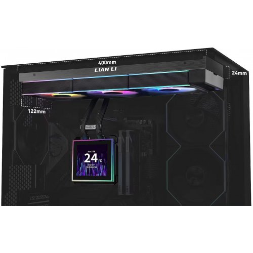 Готовая СВО Lian Li HydroShift II LCD-S 360CL (G89.GHS2LCDS36CB.00) Black купить в Украине: Киев, Днепр, Харьков, Одесса  | Проверка совместимости, низкая цена, отзывы, характеристики от TELEMART фото