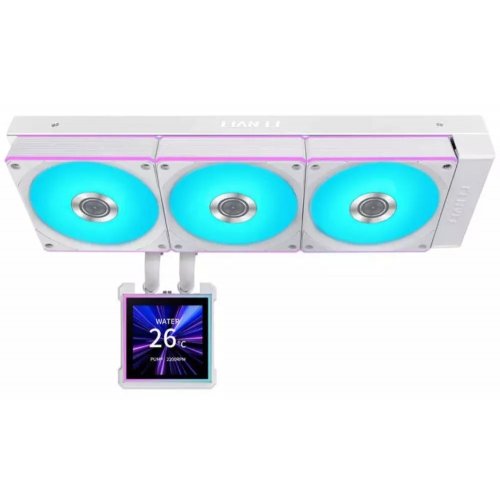 Готовая СВО Lian Li HydroShift II LCD-S 360CL (G89.GHS2LCDS36CW.00) White купить в Украине: Киев, Днепр, Харьков, Одесса  | Проверка совместимости, низкая цена, отзывы, характеристики от TELEMART фото