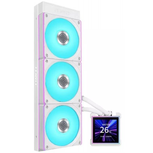 Готовая СВО Lian Li HydroShift II LCD-S 360CL (G89.GHS2LCDS36CW.00) White купить в Украине: Киев, Днепр, Харьков, Одесса  | Проверка совместимости, низкая цена, отзывы, характеристики от TELEMART фото