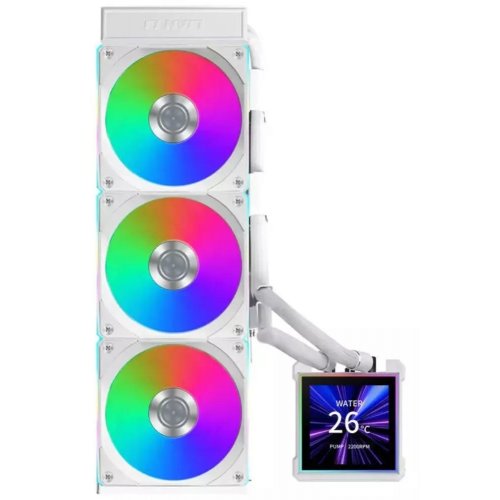 Готовая СВО Lian Li HydroShift II LCD-S 360CL (G89.GHS2LCDS36CW.00) White купить в Украине: Киев, Днепр, Харьков, Одесса  | Проверка совместимости, низкая цена, отзывы, характеристики от TELEMART фото