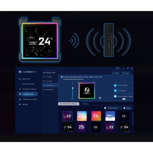 Готовая СВО Lian Li HydroShift II LCD-S 360CL (G89.GHS2LCDS36CW.00) White купить в Украине: Киев, Днепр, Харьков, Одесса  | Проверка совместимости, низкая цена, отзывы, характеристики от TELEMART фото