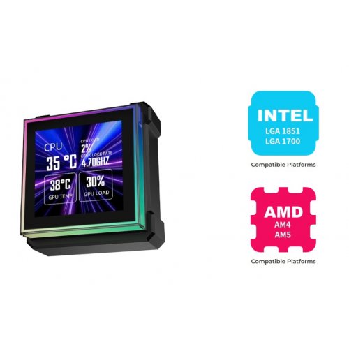 Готовая СВО Lian Li HydroShift II LCD-S 360N Fanless (G89.GHS2LCDS36NW.00) White купить в Украине: Киев, Днепр, Харьков, Одесса  | Проверка совместимости, низкая цена, отзывы, характеристики от TELEMART фото