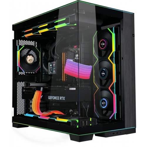 Набор кулеров для корпуса Lian Li Uni Fan SL Wireless LCD 120 3 in 1 (G99.12SLLCD1W3B.00) Black купить в Украине: Киев, Днепр, Харьков, Одесса  | Проверка совместимости, низкая цена, отзывы, характеристики от TELEMART фото