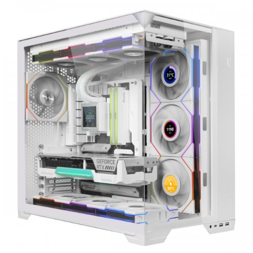 Кулер для корпуса Lian Li Uni Fan TL Wireless LCD 120 Reverse Blade (G99.12RTLLCD1W1W.00) White купити в Україні: Київ, Львів, Хмельницький, Тернопіль, Івано-Франківськ | Перевірка сумісності, низька ціна, відгуки, характеристики від TELEMART фото