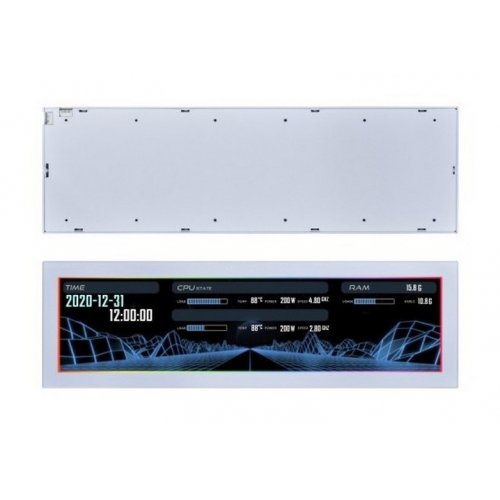 Екран Lian Li 8.8" Universal Screen (G89.SM088W.00) White купити в Україні: Київ, Львів, Хмельницький, Тернопіль, Івано-Франківськ | Низька ціна, відгуки, характеристики від TELEMART фото