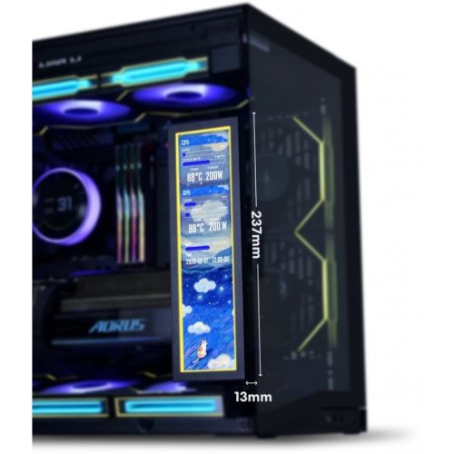 Екран Lian Li 8.8" Universal Screen (G89.SM088X.00) Black купити в Україні: Київ, Львів, Хмельницький, Тернопіль, Івано-Франківськ | Низька ціна, відгуки, характеристики від TELEMART фото