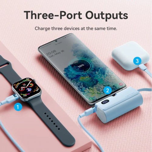 Powerbank Vention 4800mAh 22.5W (FHQB0) Black купить в Украине: Киев, Днепр, Харьков, Одесса  | Низкая цена, отзывы, характеристики от TELEMART фото